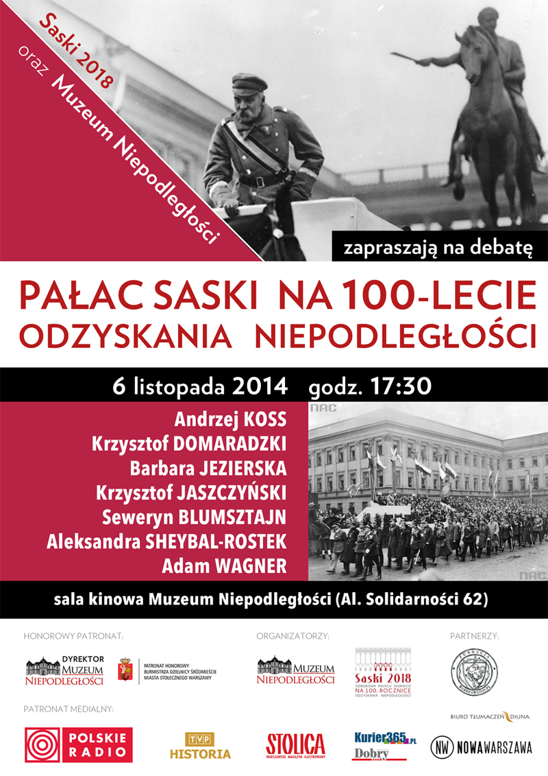 Pałac Saski na 100-lecie odzyskania niepodległości